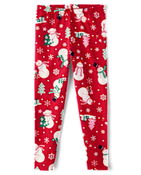 Legging Fille Sweethoney Noël - Taille 10 Ans - Rouge Foncé - 100% Coton - Très Bon état