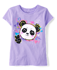 COQUET STUDIO☆CRAYON GRAFFITI FACE LESSER PANDA T-SHIRT Graffiti Panda BRIGHT.