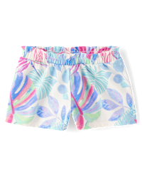 Babyhug Cotton Shorts with Draw Cord Cities Print Pack of 3 - Orange Light Blue & Navy main image 1
