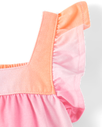 Baby And Toddler Girls Sleeveless Ombre Ruffle Dress - PINK | The