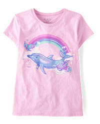 ★WAIKEI★ Dolphin Archive Short Sleeve T-Shirt Pink Overfit Dolphin archive half sleeve tshirt PINK overfit - waikei