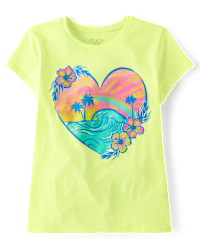 Half Green Heart Tee