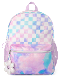 Girls Checkered Backpack - MULTI | The Children display picture 1