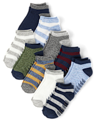 Toddler Boys Striped Ankle Socks 10-Pack - MULTI | The Children's Place 