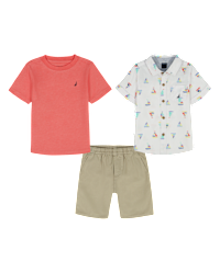 Nautica 3-Piece Outfit Set Pink 3T 2