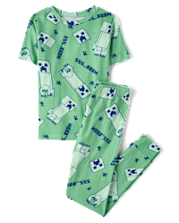 Boys Long Sleeve Minecraft Snug Fit Cotton Pajamas - MULTI | The ...