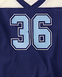 Boys Short Sleeve Quick Dry Graphic Mesh Football Jersey - BLUE