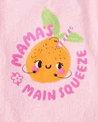 Baby And Toddler Girls Short Sleeve Mama's Little Cutie Graphic