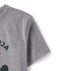Boys Short Sleeve Ninja Bruh Graphic Tee - GRAY | The Children's Place