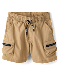 Boys Pull On Zip Cargo Shorts - BROWN | The Children's Place