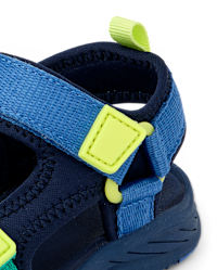 The Children's Place Colorblock Webbed Sandals Blue 9T 6