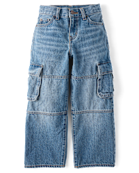 Boys Baggy Cargo Jeans - BLUE | The Children's Place