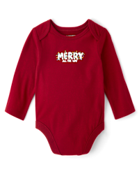 Baby Matching Family Long Sleeve Christmas Merry Graphic Bodysuit