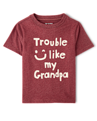 Baby And Toddler Boys Short Sleeve Trouble Like Grandpa Graphic