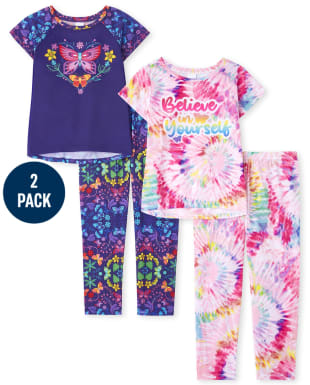 NWT The Childrens Place Unicorn Rainbow Girls Stretchie Romper Sleeper Pajamas 