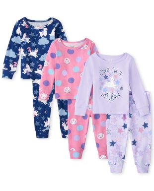 The Childrens Place Baby Girls 2 Piece Long Sleeve Pajama Set