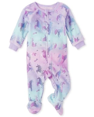 1 NWT 2T The Children's Place Girls Stretchie Cotton Footed Pajamas Sleepers