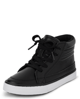 Boys black slip on sneakers hotsell