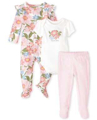 The Childrens Place Baby Girls Two Piece Pajama Set 
