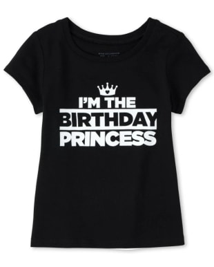Neuf avec étiquettes Children's Place Toddler fille Je suis le Birthday Girl Tee 1st 2nd Anniversaire 
