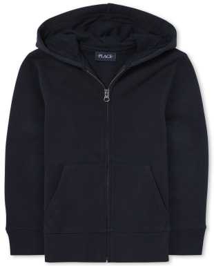 Childrens plain online zipped hoodies