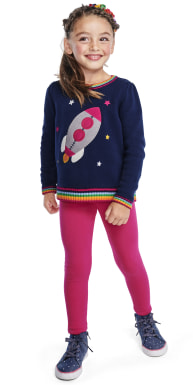 NEW Gymboree Navy Space Girls World to See Tee Top NWT Size 4T 5T Cosmic Club 