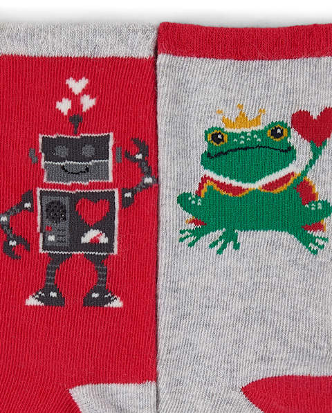 Носки Valentine Cutie для детей, средней высоты, 2 шт. — Gymboree, цвет: Разноцветный