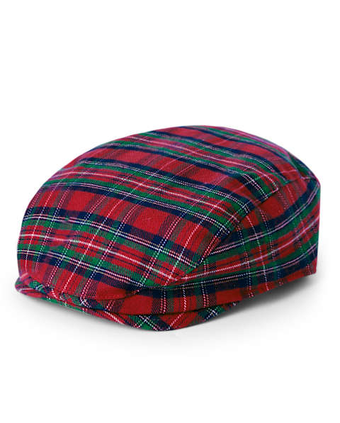 Головной убор Gymboree Plaid Newsboy Hat - Family Celebrations Red для мальчиков, цвет: Красный