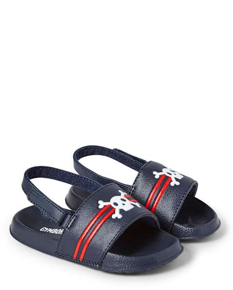 Сандалии Gymboree Skull Slides для мальчиков, цвет: Синий