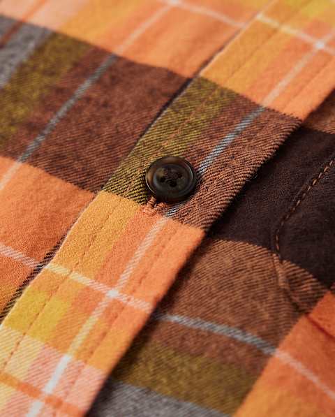 Рубашка Gymboree Plaid Button Up Shirt - Perfect Pumpkin для мальчиков, цвет: Оранжевый