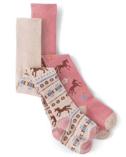 Колготки Gymboree Horse Tights 2-Pack - Little Rocky Mountain для девочек, цвет: Разноцветный