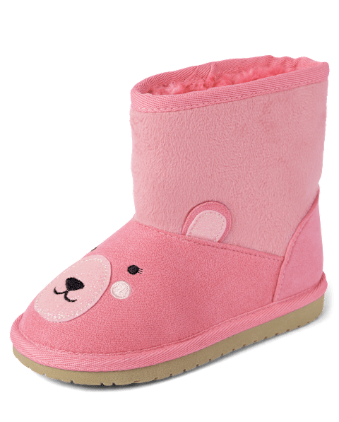 Ботинки Gymboree Embroidered Bear Chalet - Bear Hugs для девочек, цвет: Розовый
