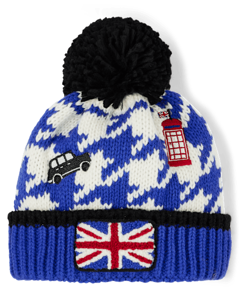 Шапка Gymboree Houndstooth Pom Pom Hat - London Calling для мальчиков, цвет: Разноцветный