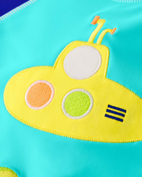 Рашгард Splish-Splash для детей, вышивка — Gymboree, цвет: Синий