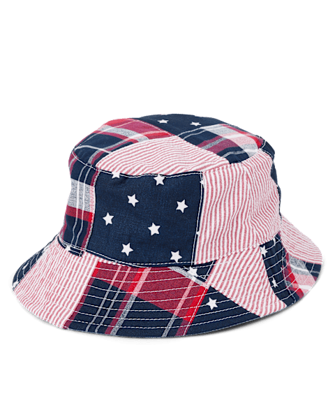 Детская панама Gymboree Madras Reversible Bucket Hat - American Cutie, цвет: Разноцветный