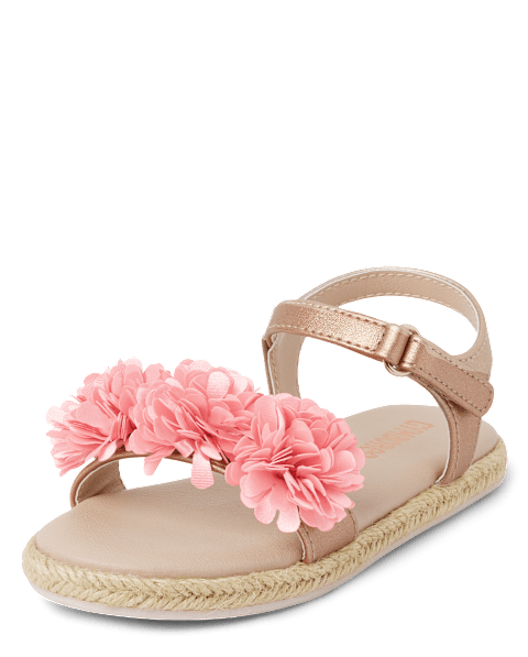 Сандалии Gymboree Flower Sandals - Safari для девочек, цвет: Розовый