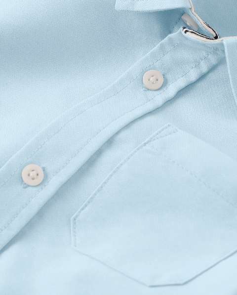 Рубашка Gymboree Wrinkle-Resistant Oxford Button Up Shirt - Uniform для мальчиков, цвет: Синий