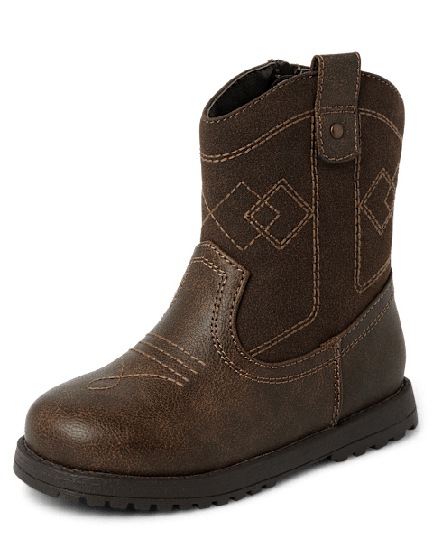 Ботинки Gymboree Embroidered Pattern Cowboy - Montana Mountain для мальчиков, цвет: Коричневый