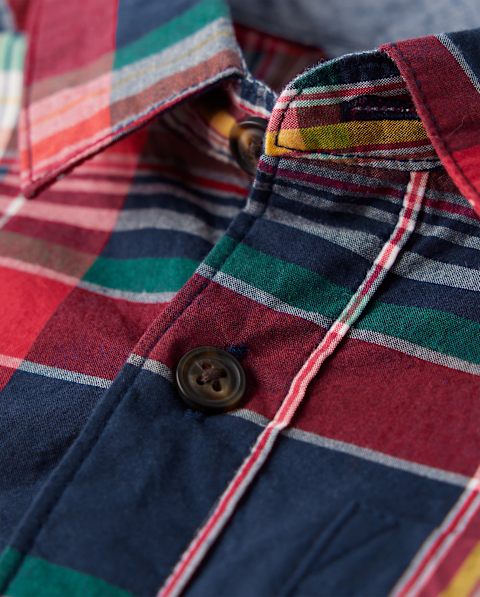 Рубашка Gymboree Matching Family Plaid Poplin Button Up Shirt - Apple Orchard для мальчиков, цвет: Красный