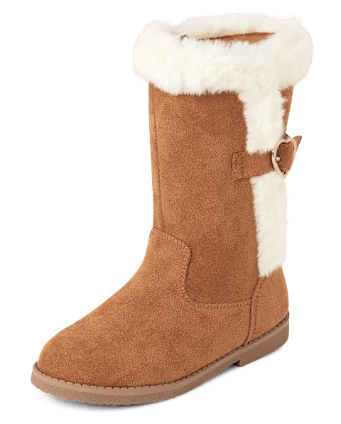 Ботинки Gymboree Faux Fur для девочек, цвет: Рыжевато-коричневый