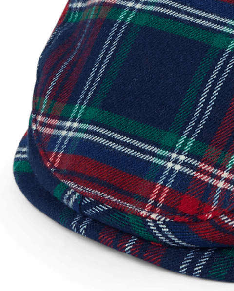 Головной убор Gymboree Plaid Newsboy Hat - Royal Christmas для мальчиков, цвет: Синий