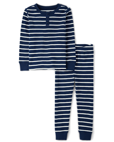 Пижама Snug для детей, хлопок, в полоску — Gymboree, цвет: Синий