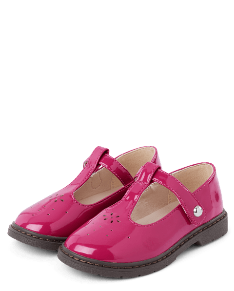 Балетки Gymboree Perforated T-Strap Mary Jane - Fall Celebrations для девочек, цвет: Красный