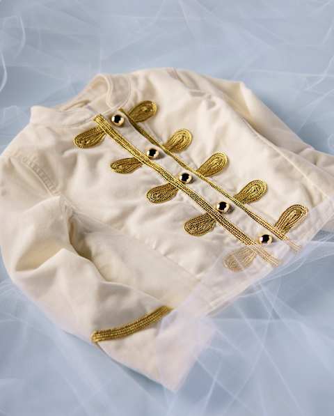 Куртка Gymboree Embroidered Velvet Band Jacket - New York City Ballet для девочек, цвет: Белый