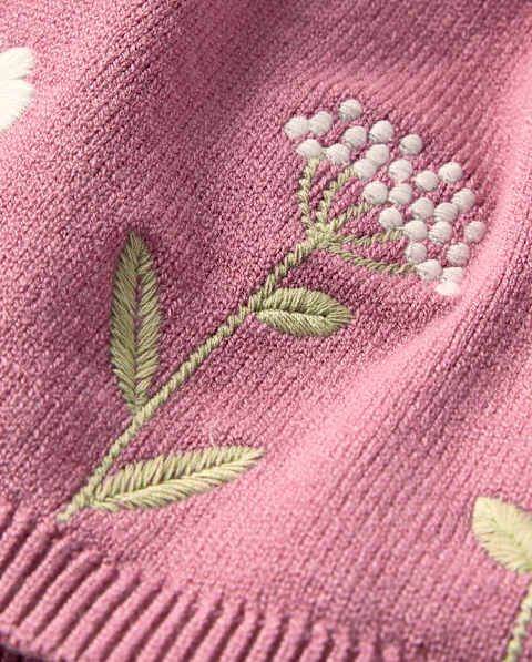 Платье Gymboree Hello Kitty® Embroidered Floral Sweater Dress для девочек-малышей, цвет: Розовый