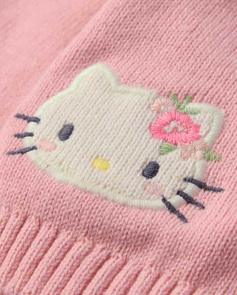Кардиган Gymboree Hello Kitty® Applique Floral Cardigan для девочек-малышей, цвет: Розовый