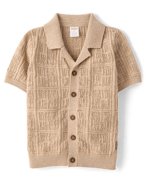 Топы Gymboree Stitched Sweater Polo - Driftwood Bay для мальчиков, цвет: Серый