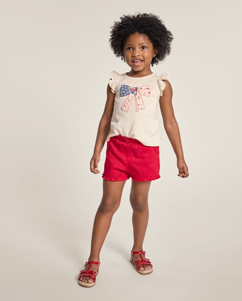 Сандалии Gymboree Bow Sandals - Nantucket Charm для девочек, цвет: Красный