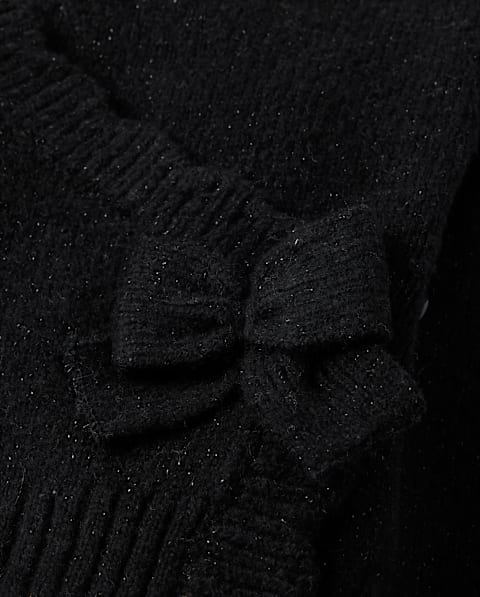 Кардиган Gymboree Scalloped Bow Wrap Cardigan - Le Petite Ballet для девочек, цвет: Чёрный