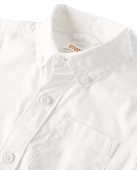 Детская рубашка Gymboree Boys Long Sleeve Woven Button Front, цвет: Белый